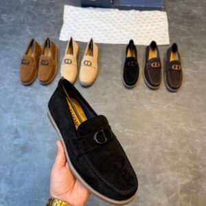 first copy dior logo hybrid leather loafer (14)