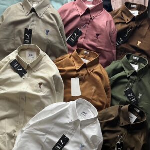 first copy ami cotton plain shirt