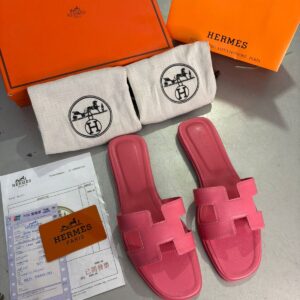 first copy hermes pink flat sandals (1)