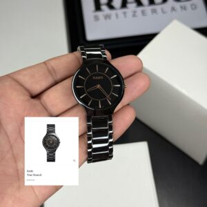 Home first copy rado true round ceramic watch