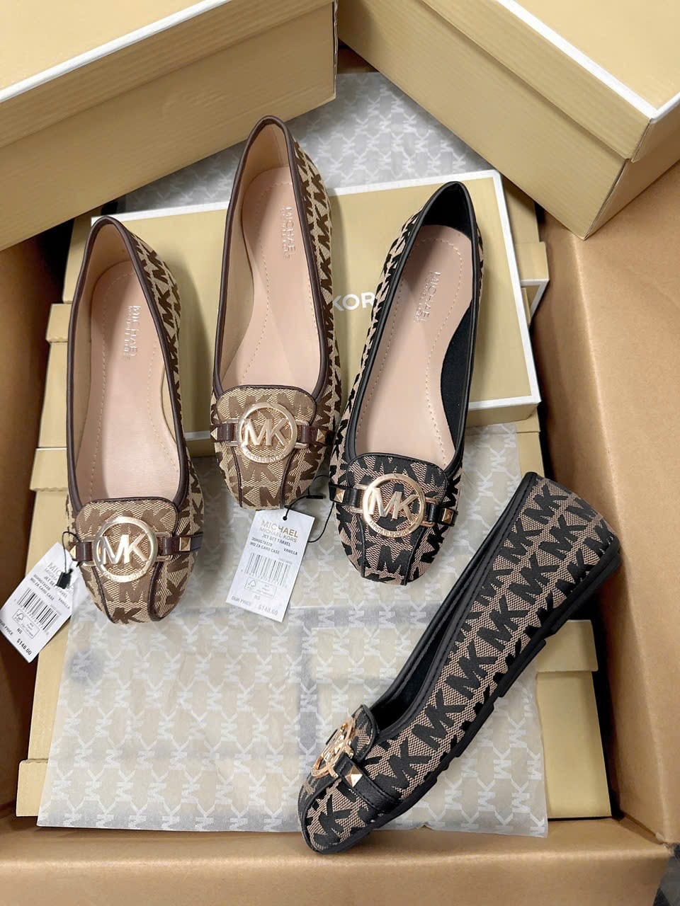 michael kors ballerina brown & black (2) michael kors ballerina brown & black (2)