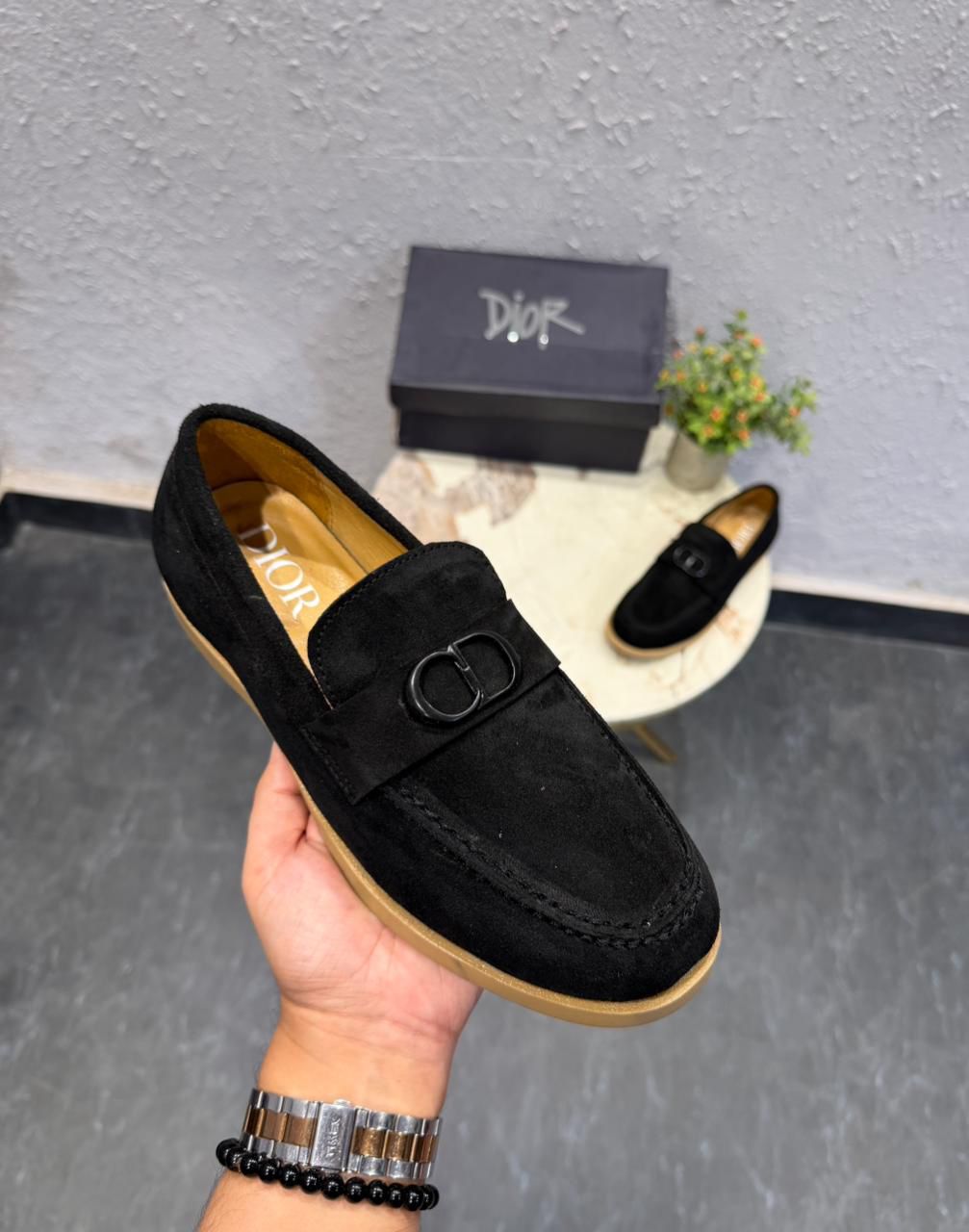 first copy dior hybrid leather logo loafer (18)