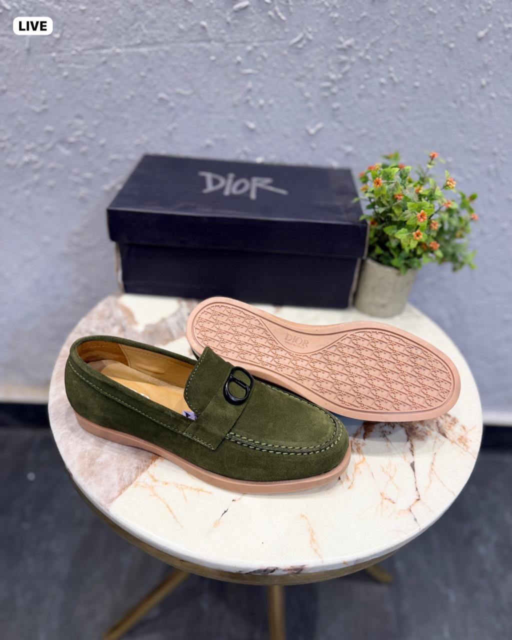 first copy dior hybrid leather logo loafer (4)