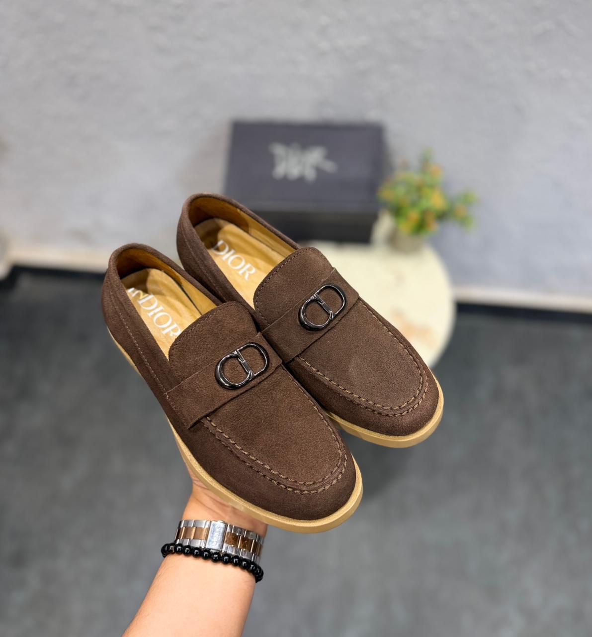 first copy dior hybrid leather logo loafer (5)