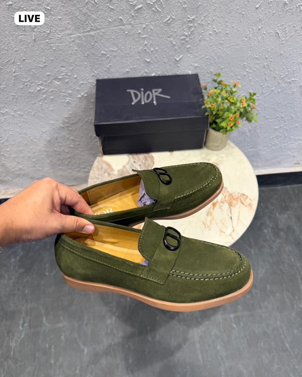 first copy dior hybrid leather logo loafer (8)