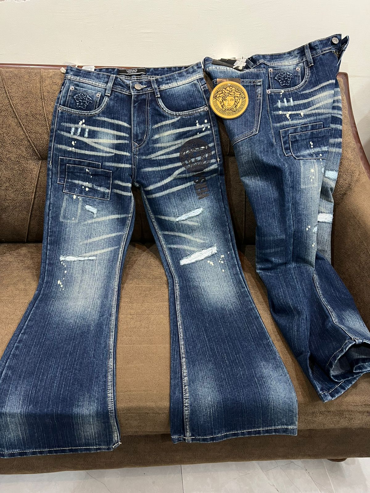 first copy versace bootcut fit jeans sale (1)