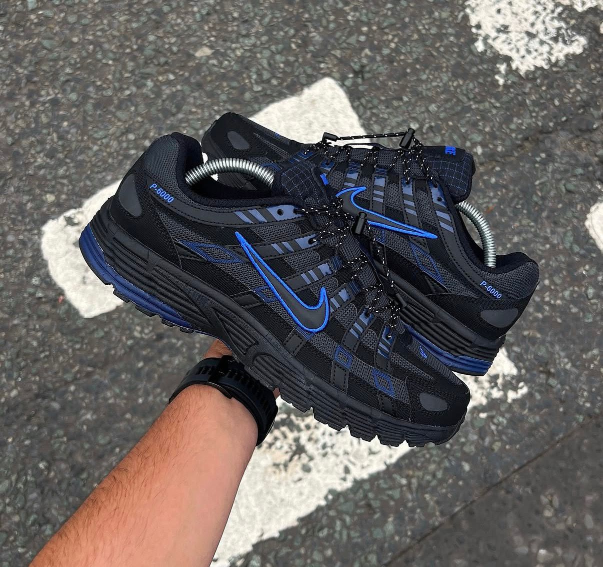 First Copy Nike P-6000 Black Royal Blue - Image 2