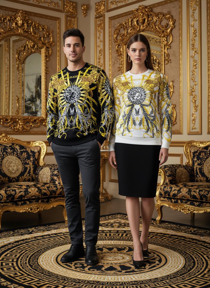 First Copy Versce Imported Round Neck Tees - Image 9