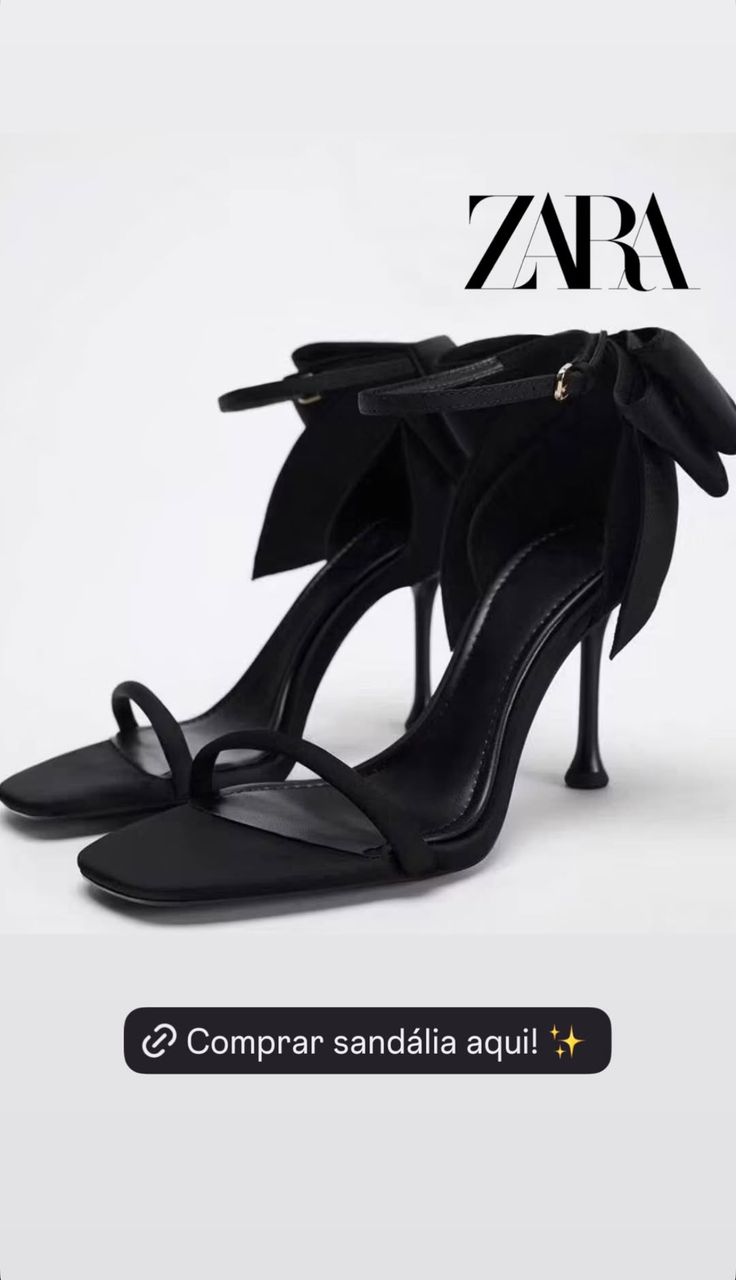 First Copy Zara Satin Bow Heel Sandals - Image 5