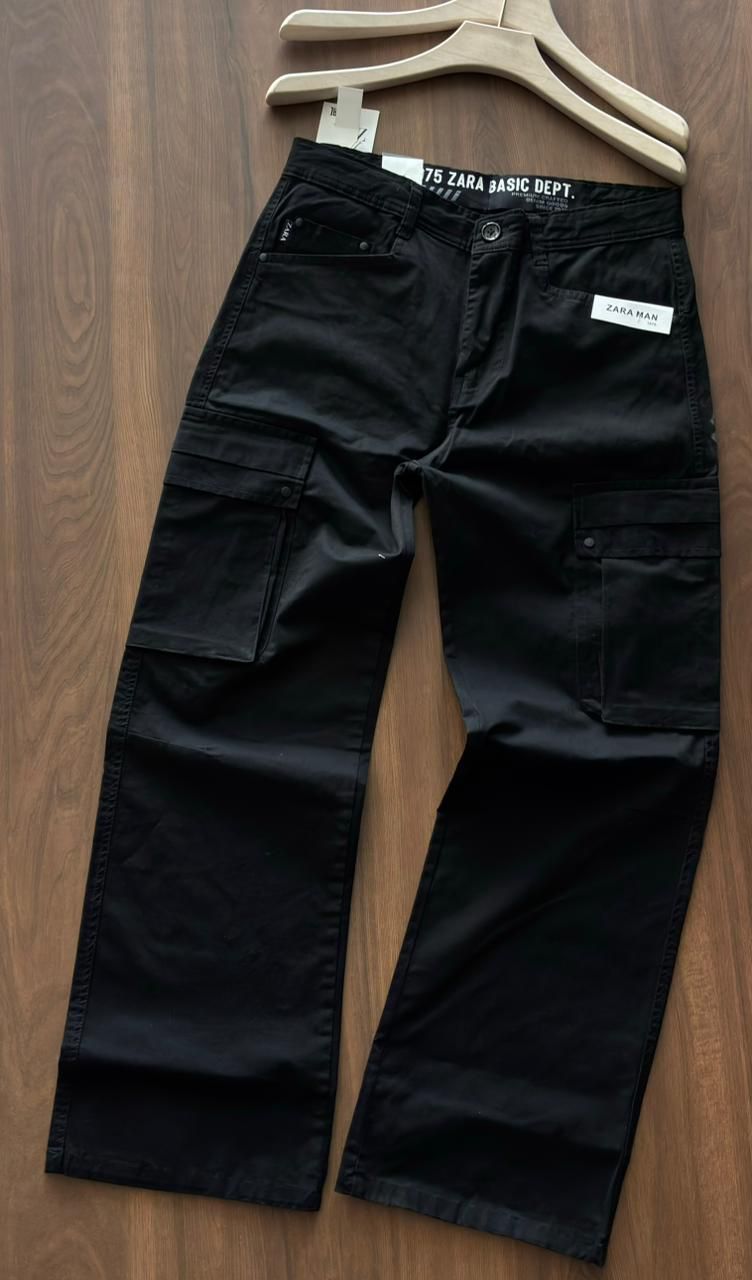 First Copy Zara Twill Cotton Cargo Pants - Image 4
