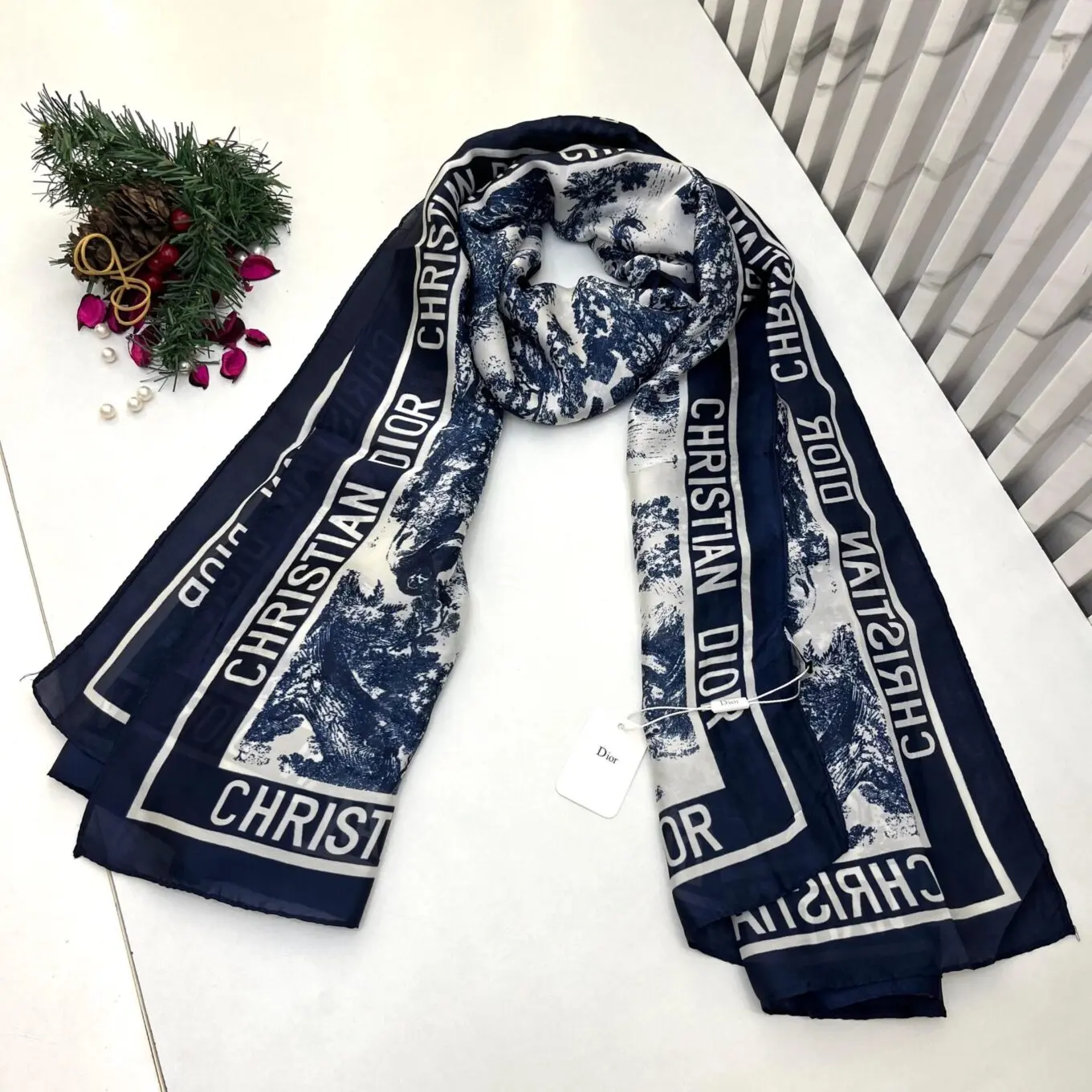 Buy Dior Stole Silk Soft Elegant Designer - Image 6