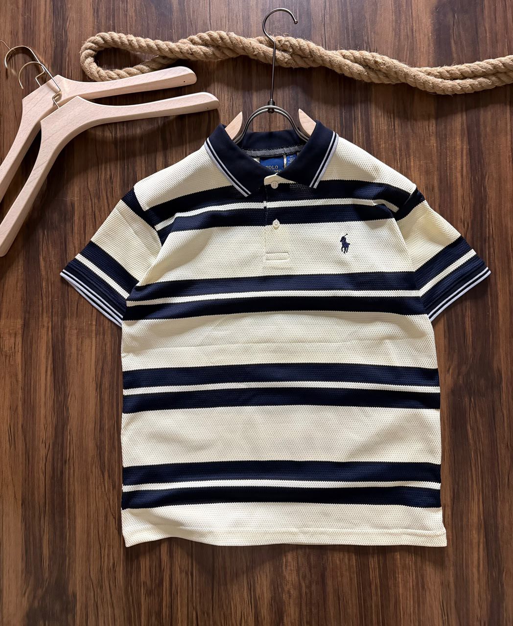 RL Heavy Cotton Knitted Polo Tee - Image 3
