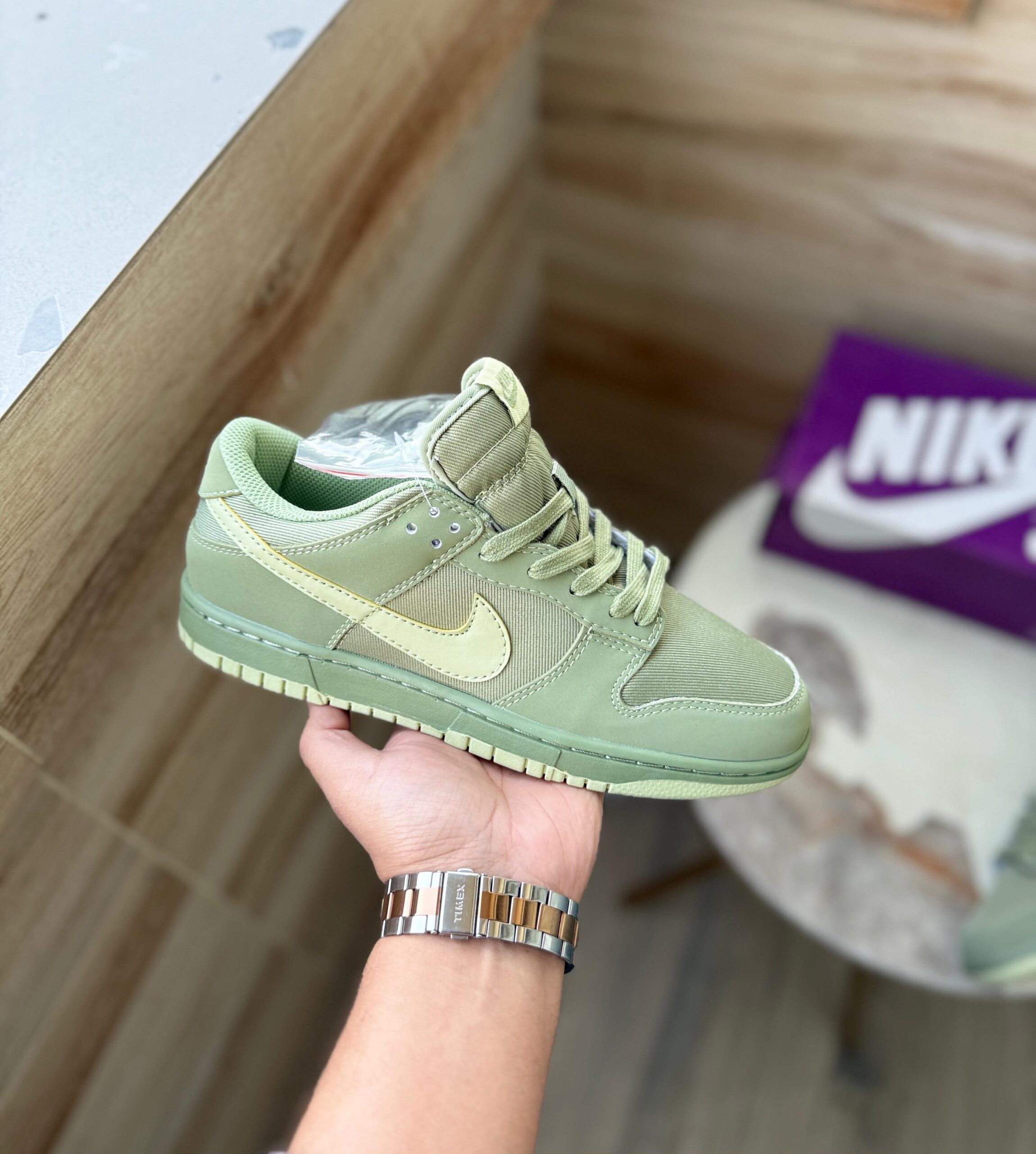 Sb Dunk Oil Aura Green Low Sneakers