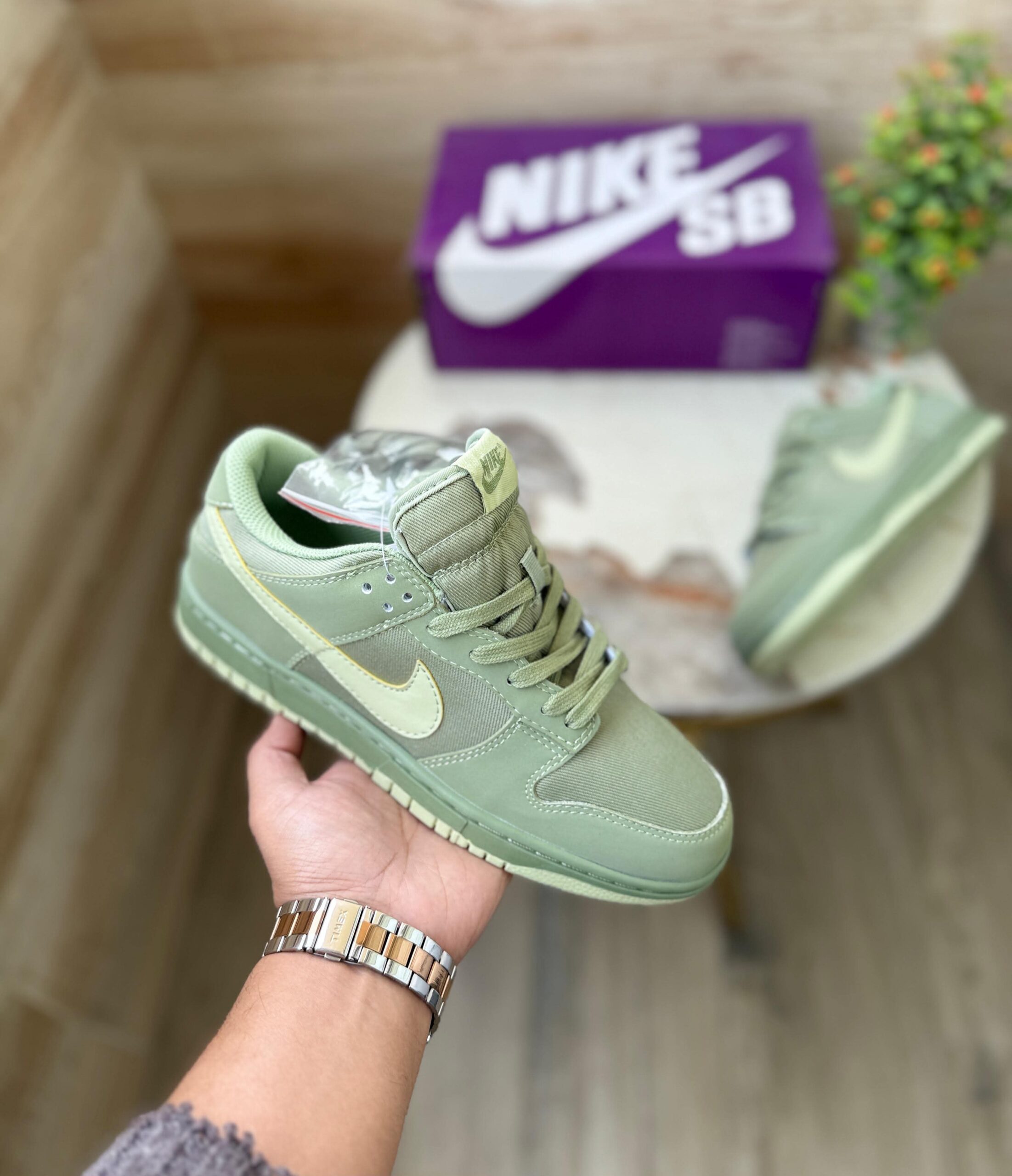 Sb Dunk Oil Aura Green Low Sneakers - Image 2
