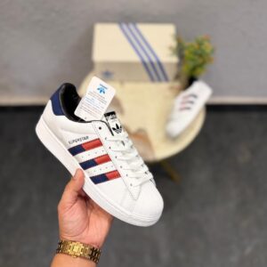 Superstar White Navy Red Casual Sneakers